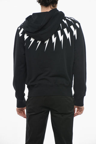 Brushed Cotton FAIRISLE THUNDERBOLT Hoodie