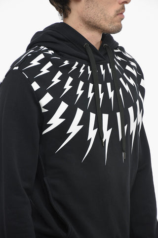 Brushed Cotton FAIRISLE THUNDERBOLT Hoodie