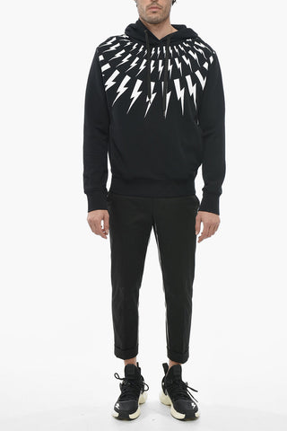 Brushed Cotton FAIRISLE THUNDERBOLT Hoodie