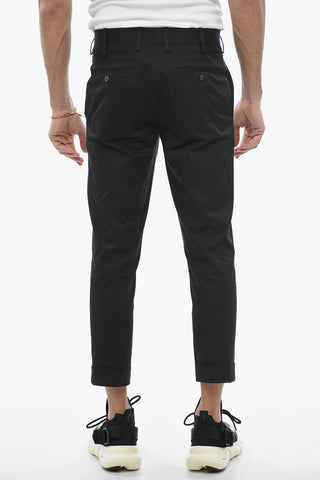 Pantaloni Piping NATE Skinny Fit ad Orlo con Risvolto