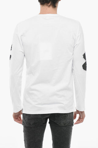 Long Sleeved T-shirt With Graffiti Print