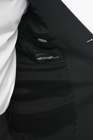 Abito Slim Fit in Misto Lana con Reverse Classico