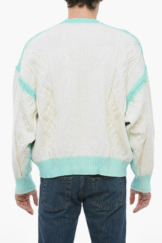 Cotton Blend SPRAYED FISHERMANS Pullover