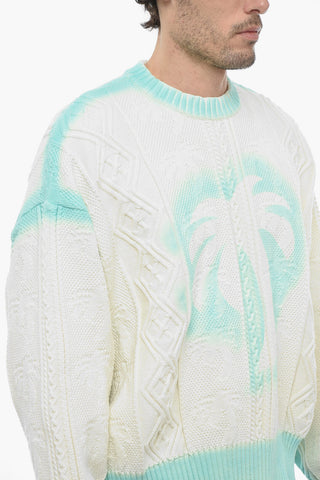 Cotton Blend SPRAYED FISHERMANS Pullover