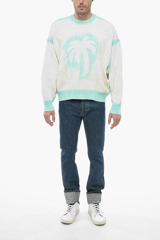 Cotton Blend SPRAYED FISHERMANS Pullover