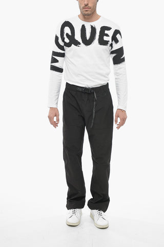 Nylon INDUSTRIAL Pants with Safety Belt and Drawstringed Ankles