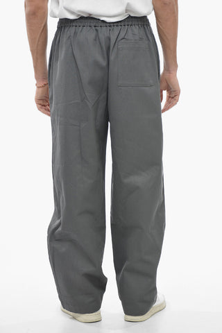 Pantaloni Regular Fit in Cotone con Elastico in Vita