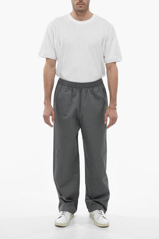 Pantaloni Regular Fit in Cotone con Elastico in Vita