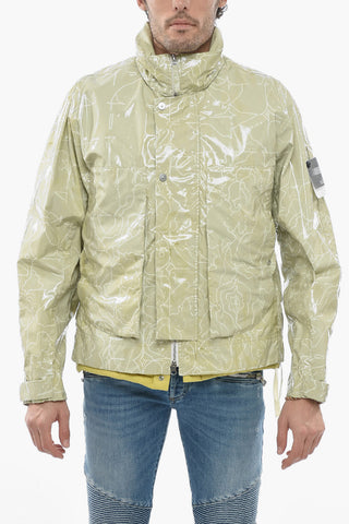 Painted Cotton Windproof Jacket with Removable Padded Vest