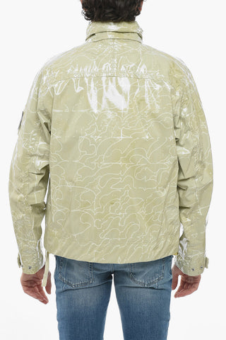 Painted Cotton Windproof Jacket with Removable Padded Vest