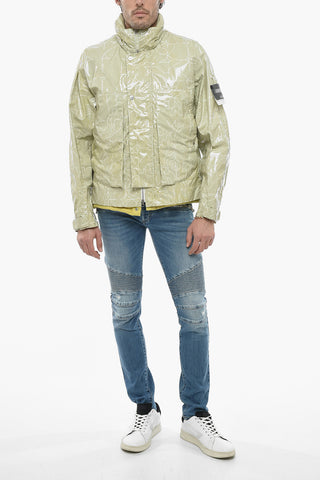 Painted Cotton Windproof Jacket with Removable Padded Vest