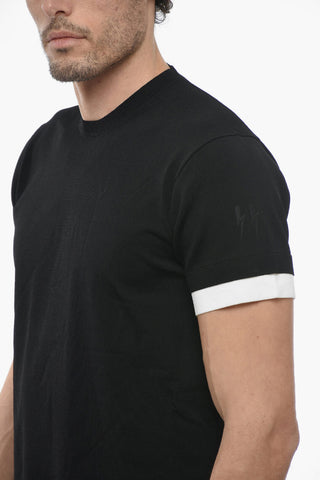 Maglia Girocollo a Manica Corta TECNO Con Fondo a Contrasto