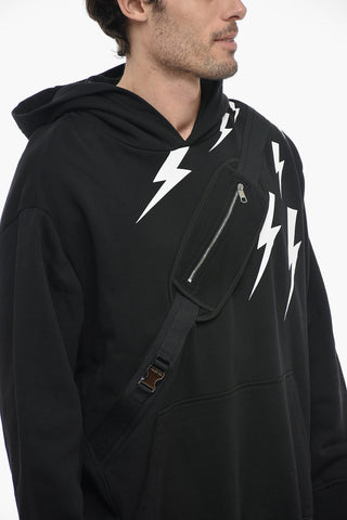 THUNDER Hoodie Sweatshirt with Utility Strap