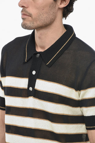Striped Short Sleeved Polo