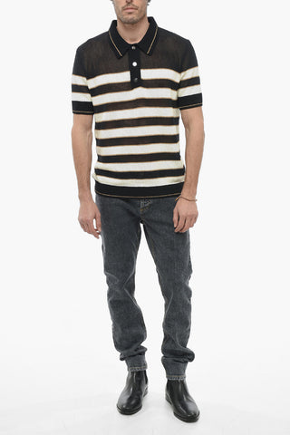 Striped Short Sleeved Polo