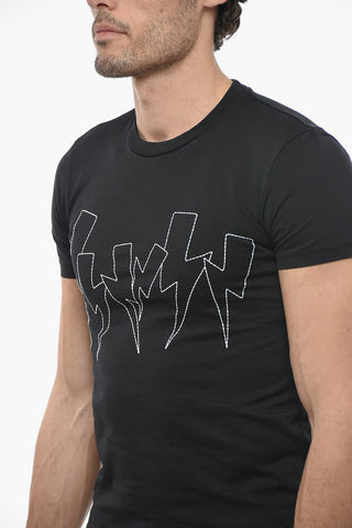 T-shirt Girocollo JUMBLEND BOLT Slim Fit con Ricami