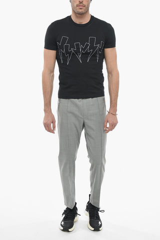 T-shirt Girocollo JUMBLEND BOLT Slim Fit con Ricami