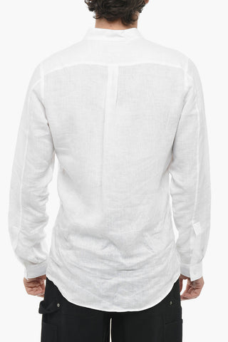 MARTINI Mandarin Collar Flax Shirt