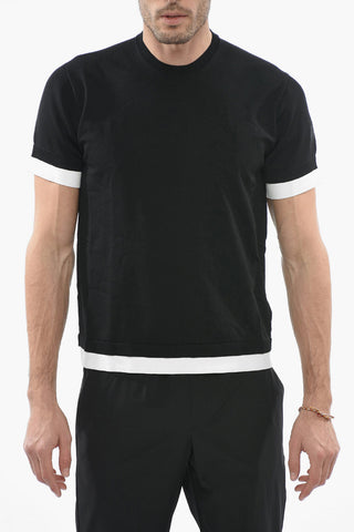 T-Shirt with Contrasting Edges