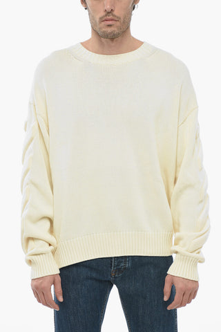 SEASONAL Crew Neck 3D DIAG Cotton Sweater