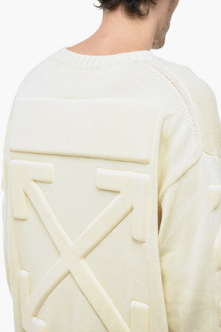 SEASONAL Crew Neck 3D DIAG Cotton Sweater