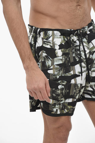 Boxer Swimsuit with Jungle Print