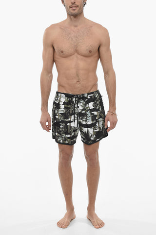 Boxer Swimsuit with Jungle Print
