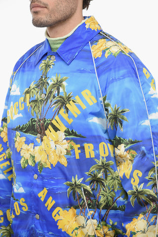 Quilted SOUVENIR Bomber Jacket with Snap Buttons