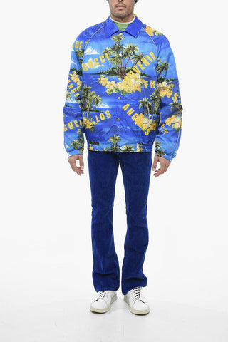 Quilted SOUVENIR Bomber Jacket with Snap Buttons