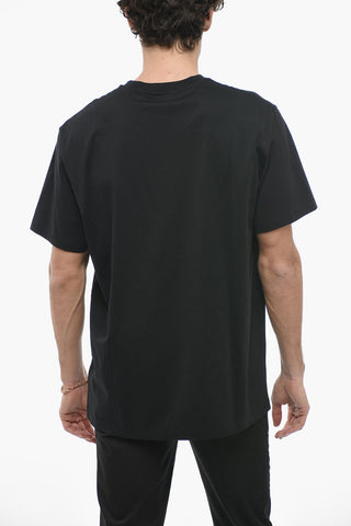 Slim Fit MEMORY OF ARMY Crew-Neck T-shirt with Patches