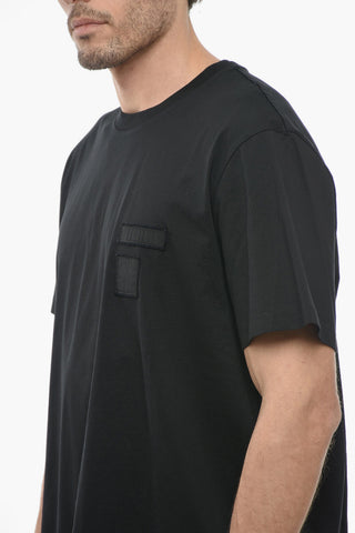 Slim Fit MEMORY OF ARMY Crew-Neck T-shirt with Patches