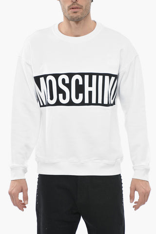 COUTURE! Crew Neck Brushed Cotton Sweatshirt with Contrasting Band