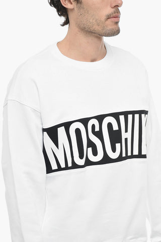 COUTURE! Crew Neck Brushed Cotton Sweatshirt with Contrasting Band