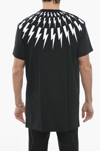 Athletic Fit FAIRISLE BOLT Crew-Neck T-shirt with Contrasting Print
