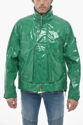 Painted Cotton Windproof Jacket with Removable Padded Vest