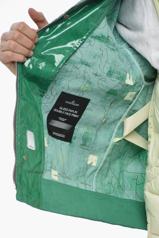 Painted Cotton Windproof Jacket with Removable Padded Vest