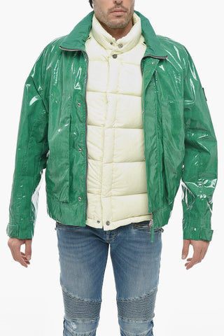 Painted Cotton Windproof Jacket with Removable Padded Vest