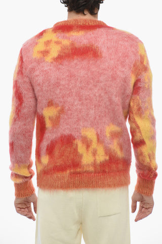 PETER DOIG Alpaca Blend LION Sweater with Multicolored Pattern