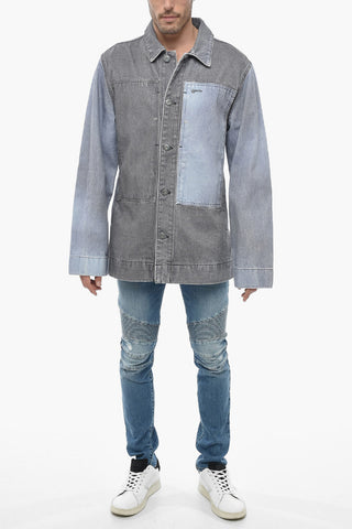 Two-toned Denim Jacket with Loose Fit