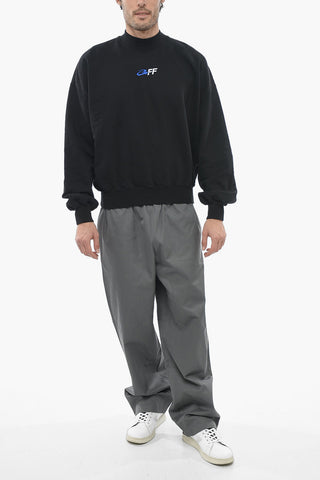 SEASONAL Crew Neck Boxy Fit Sweatshirt with Embroidered Logo