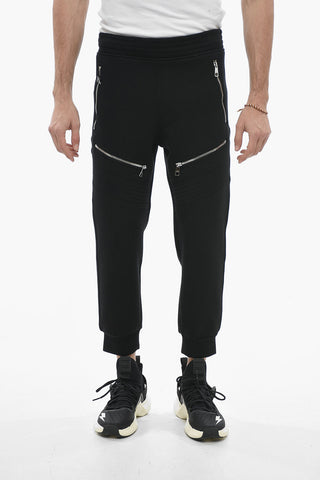 Low-Rise Biker Skinny Fit Pants with Elasticated Ankles