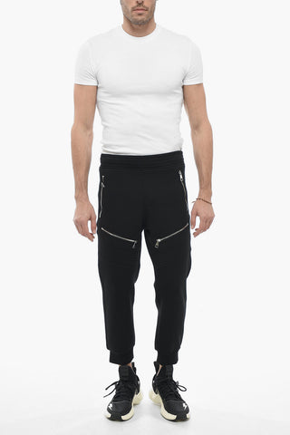 Low-Rise Biker Skinny Fit Pants with Elasticated Ankles