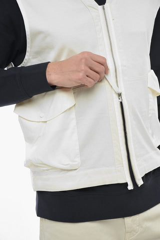 Cotton MERCERIZED Vest with Nylon Pockets and Zip
