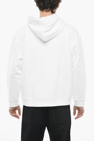 Logo Print Brushed Cotton Hoodie