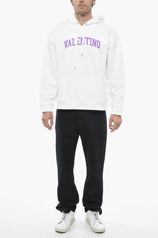 Logo Print Brushed Cotton Hoodie