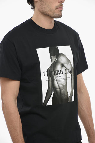 Slim Fit Crew-Neck BODY PRINT T-shirt with Maxi Print