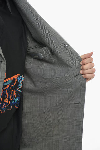 Half-lined Blazer with District Check Pattern