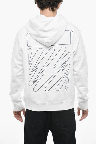 Fleece Cotton WAVE OUTLINE Hoodie
