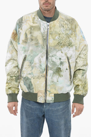 Reversible Bomber with Sky Multicolor Print