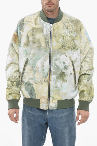 Reversible Bomber with Sky Multicolor Print